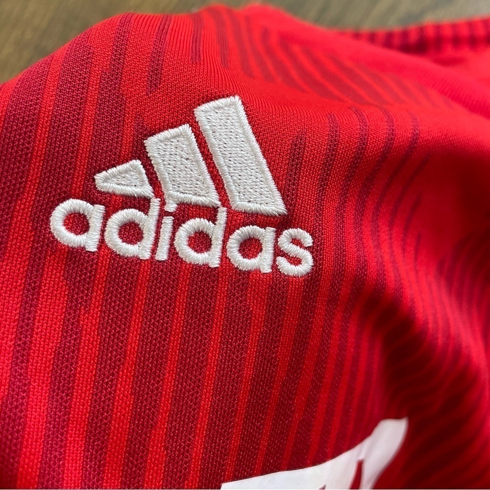 Adidas UEC FC Bayern Munich Home GPS Adult Soccer Jersey (Red) Large - Picture 5 of 11